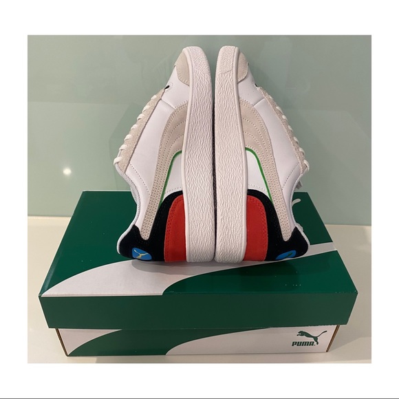 Men’s Puma Ralph Sampson low sneakers casual white black red green blue US 8 - Picture 6 of 9